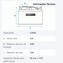 Tanque de Polietileno 2.000 Litros Fortlev